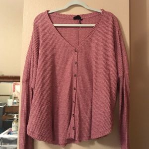 Urban Outfitters Thermal Button-Front Top
